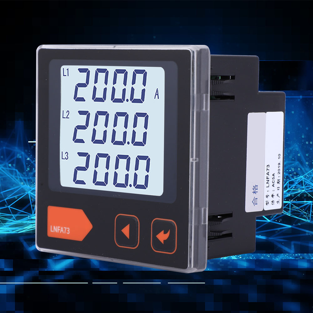 Lnfa73 Intelligentes Digitales Dreiphasen-strommessgerät Mit Lcd-anzeige (wechselstromamperemeter)