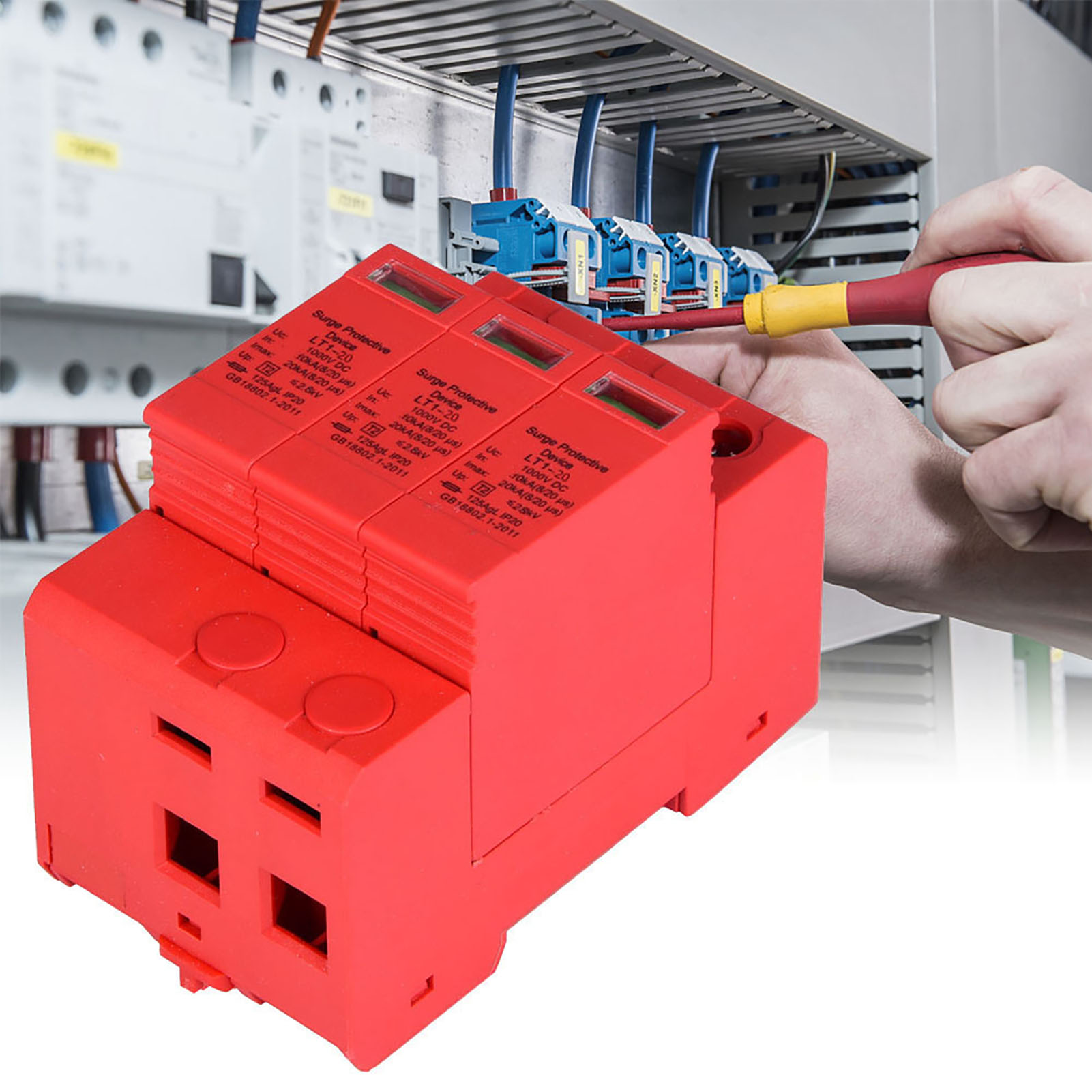 3p 3,0 Kv Gleichstrom-überspannungsschutzgerät Zum Blitzschutz (3p20ka)