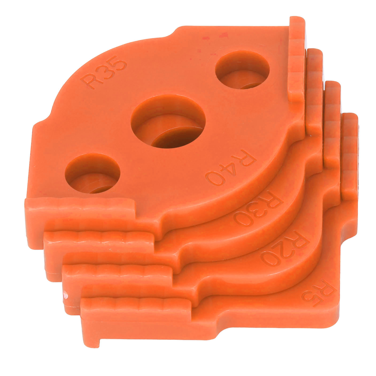 4-teiliges Radius-frässchablonen-set Aus Verschleißfestem Abs-kunststoff, Eckradius-schablone, Halbrunder Eckpositionierer, Orange