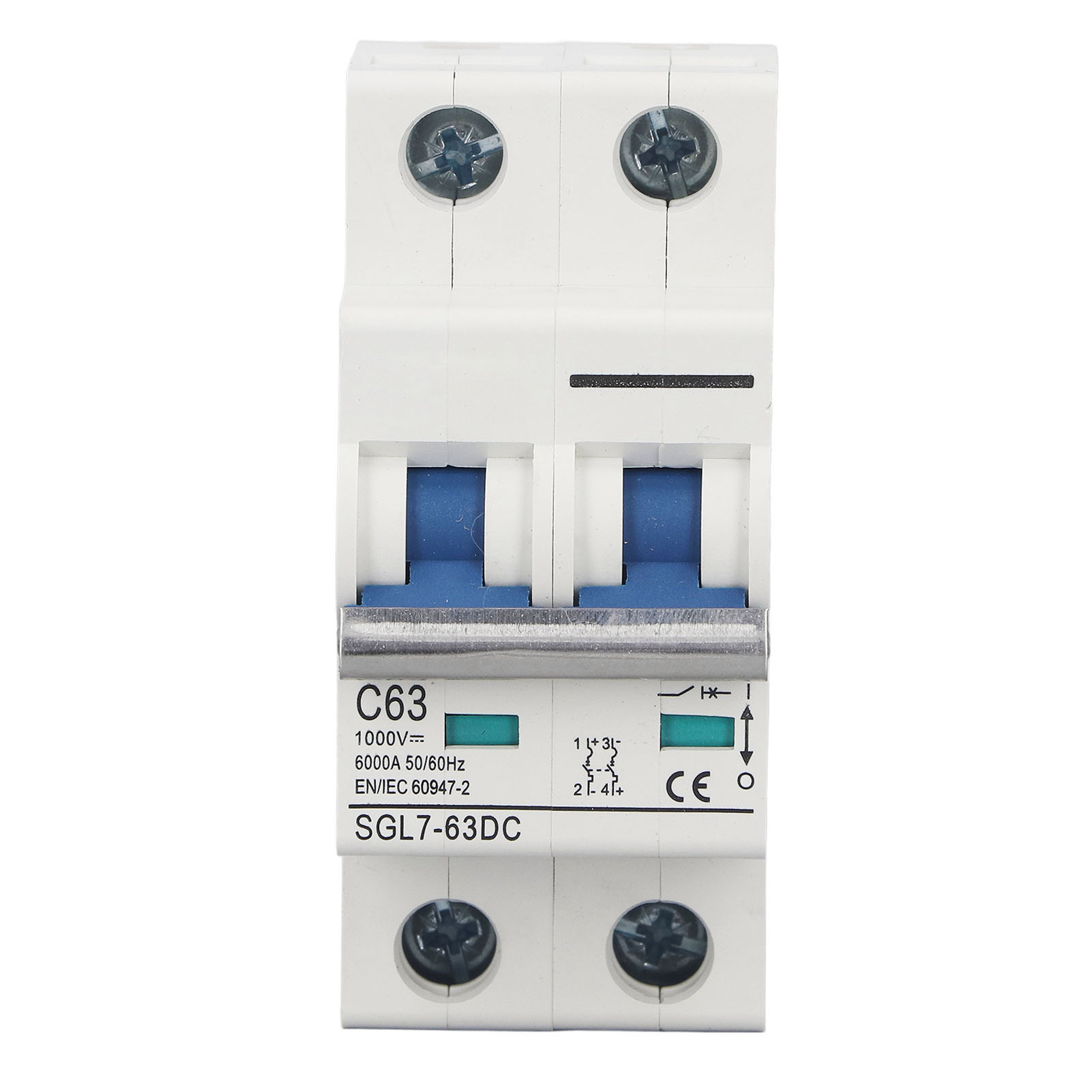 Dc-miniatur-leistungsschalter L7-bauform, Pv-leistungsschalter Für Solar-photovoltaikanlagen, 2-polig, 1000 V, 63 A