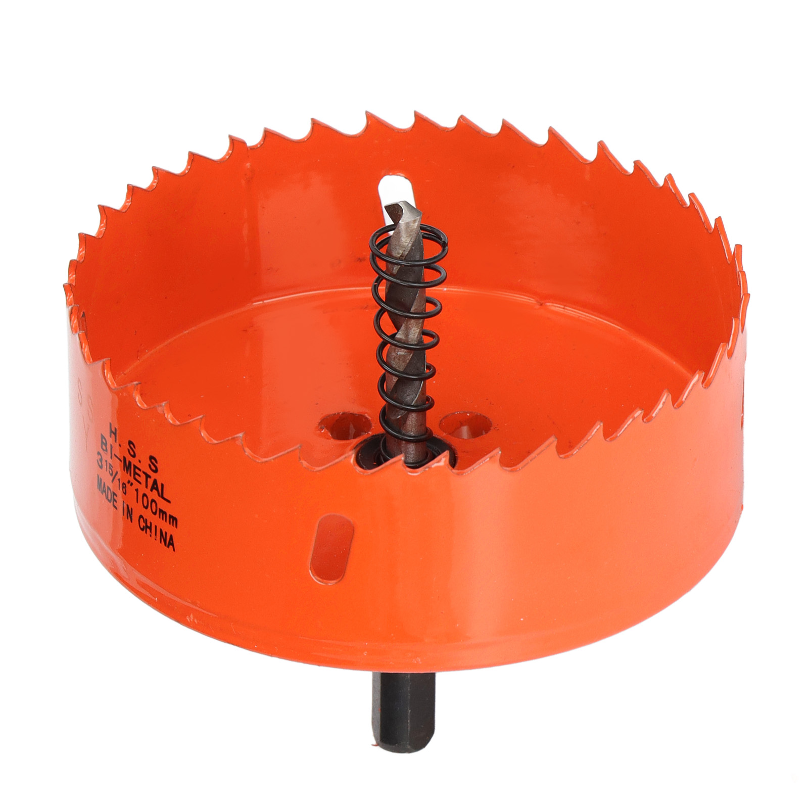 Bimetall-lochsäge Hss Mit Hochleistungs-aufnahme Für Cornhole-bretter Aus Holz, Pvc Und Metall, 3 15/16 Zoll (100 Mm)
