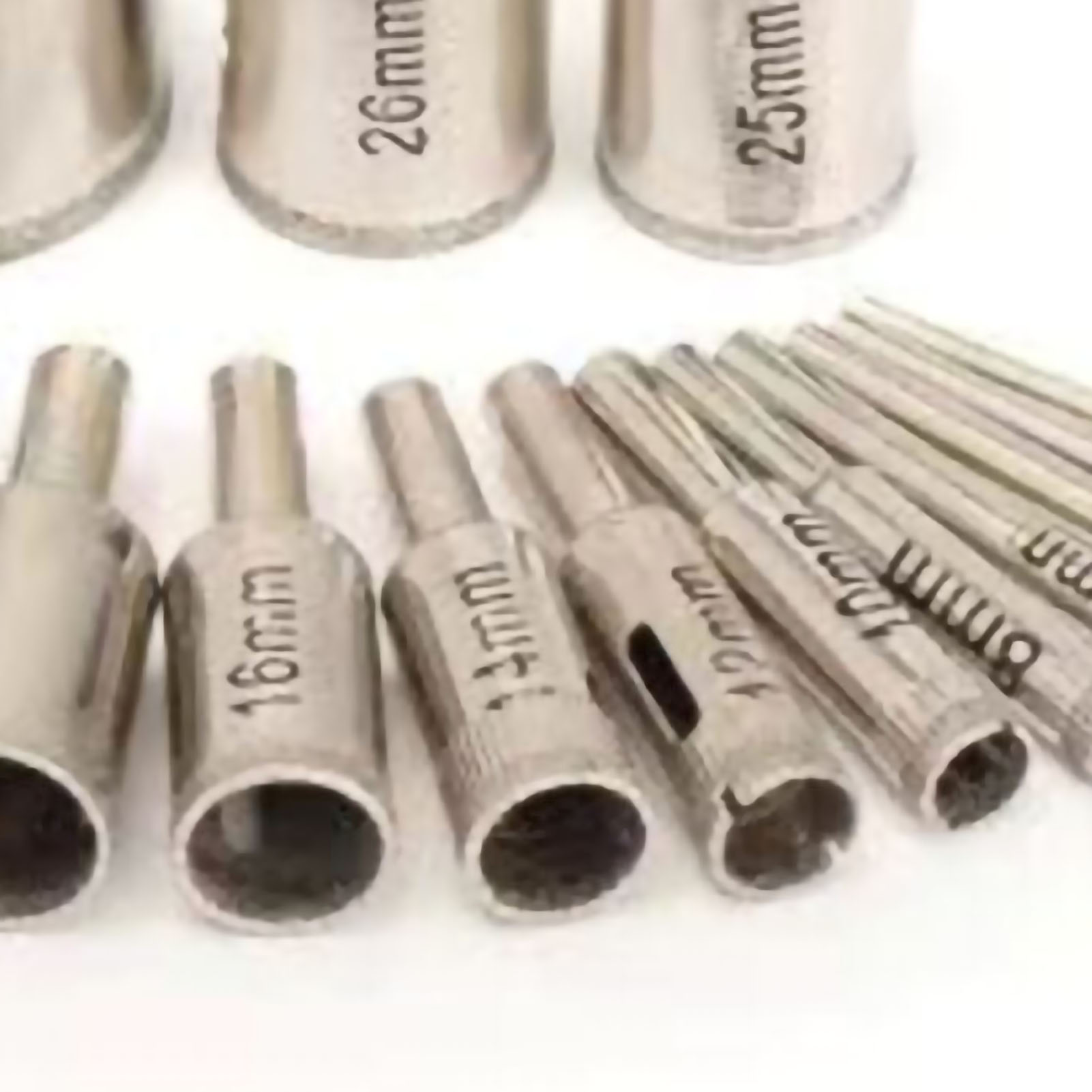15-teiliges Diamant-lochsägen-set Für Galvanisiertes Glas, Universell Einsetzbar, 3 4 5 6 8 10 12 14 16 18 20 22 25 26 42 Mm