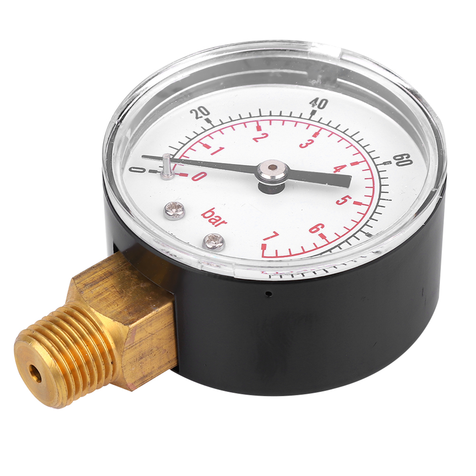 Manometer 50 Mm 1/4 Bspt Messinggewinde Für Kraftstoff Luft Öl Gas Wasser (0-100 Psi 0-7 Bar)