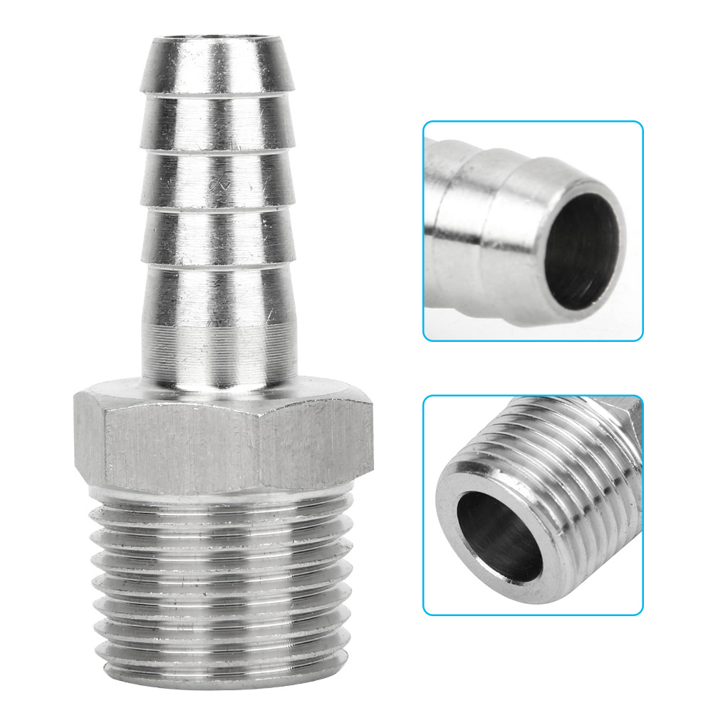 2 Stück 1/2 Zoll Bspt Außengewinde-rohrverbinder Schlauchtülle Schnellkupplungsverbinder (bspt 1/2 Zoll - 8 Mm)