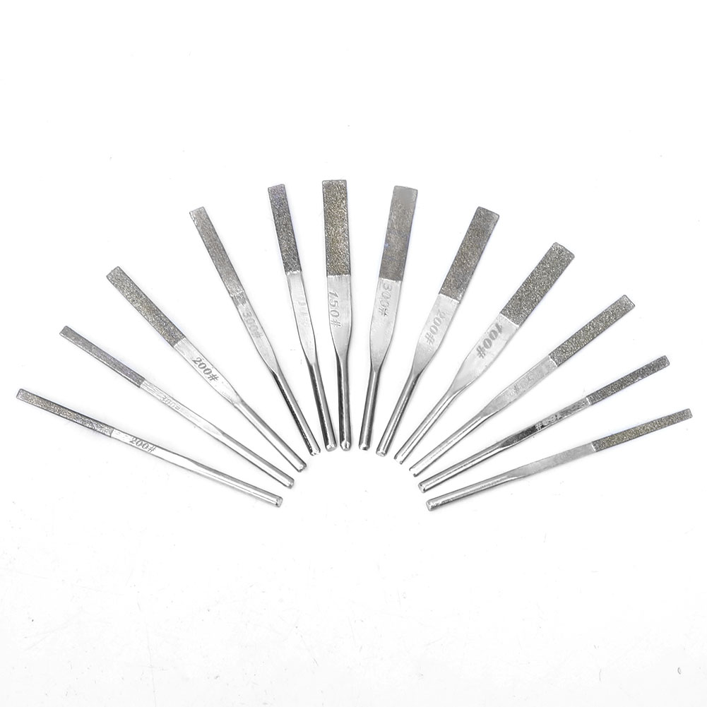 12 Stück 3 Mm Schaftkegel-maschinendiamantfeilen Für Oszillierendes Schleifen