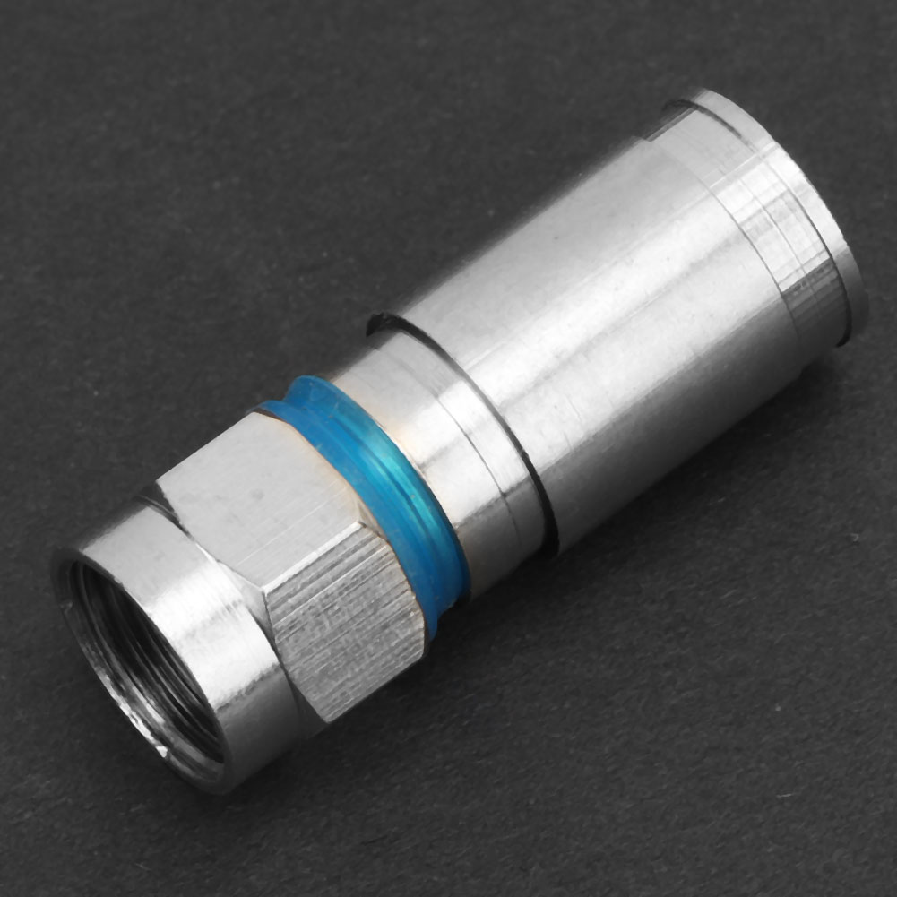10 Stück Rg6 Uk Quetschstecker Typ F Kabel Antennen-video-satellitenadapter (f-008)