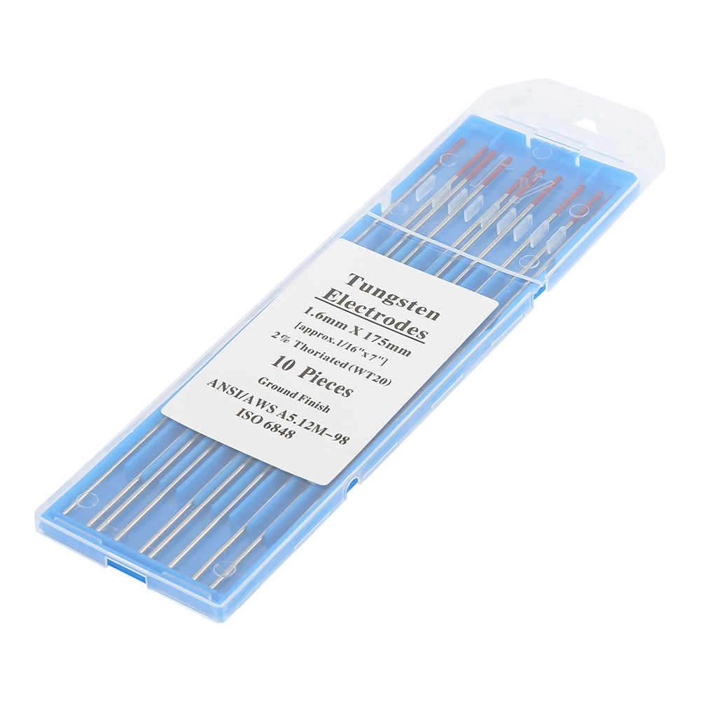 Wt20 Wolframelektrode Professioneller Wig-schweißstab 2% Thoriert Für Wig-schweißgeräte (1,6 Mm 175 Mm)