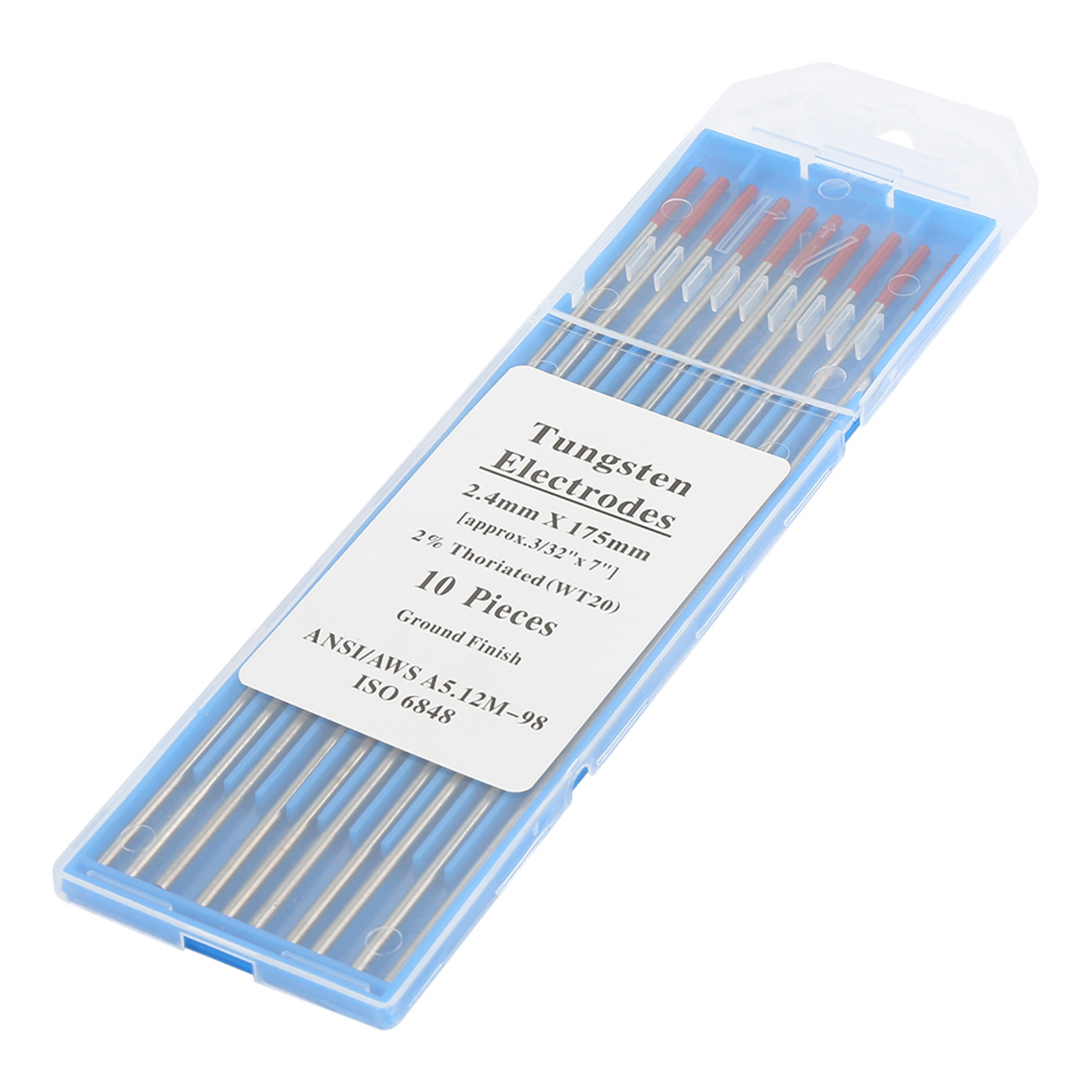Wt20 Wolframelektrode Professioneller Wig-schweißstab 2% Thoriert Für Wig-schweißgeräte (2,4 Mm 175 Mm)
