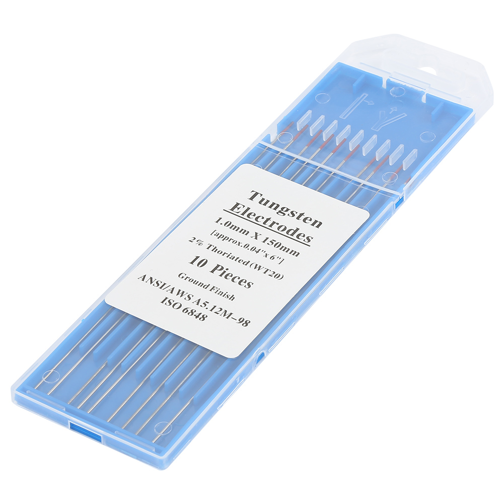 Wt20 Wolframelektrode Professioneller Wig-schweißstab 2% Thoriert Für Wig-schweißgeräte (1,0 Mm 150 Mm)