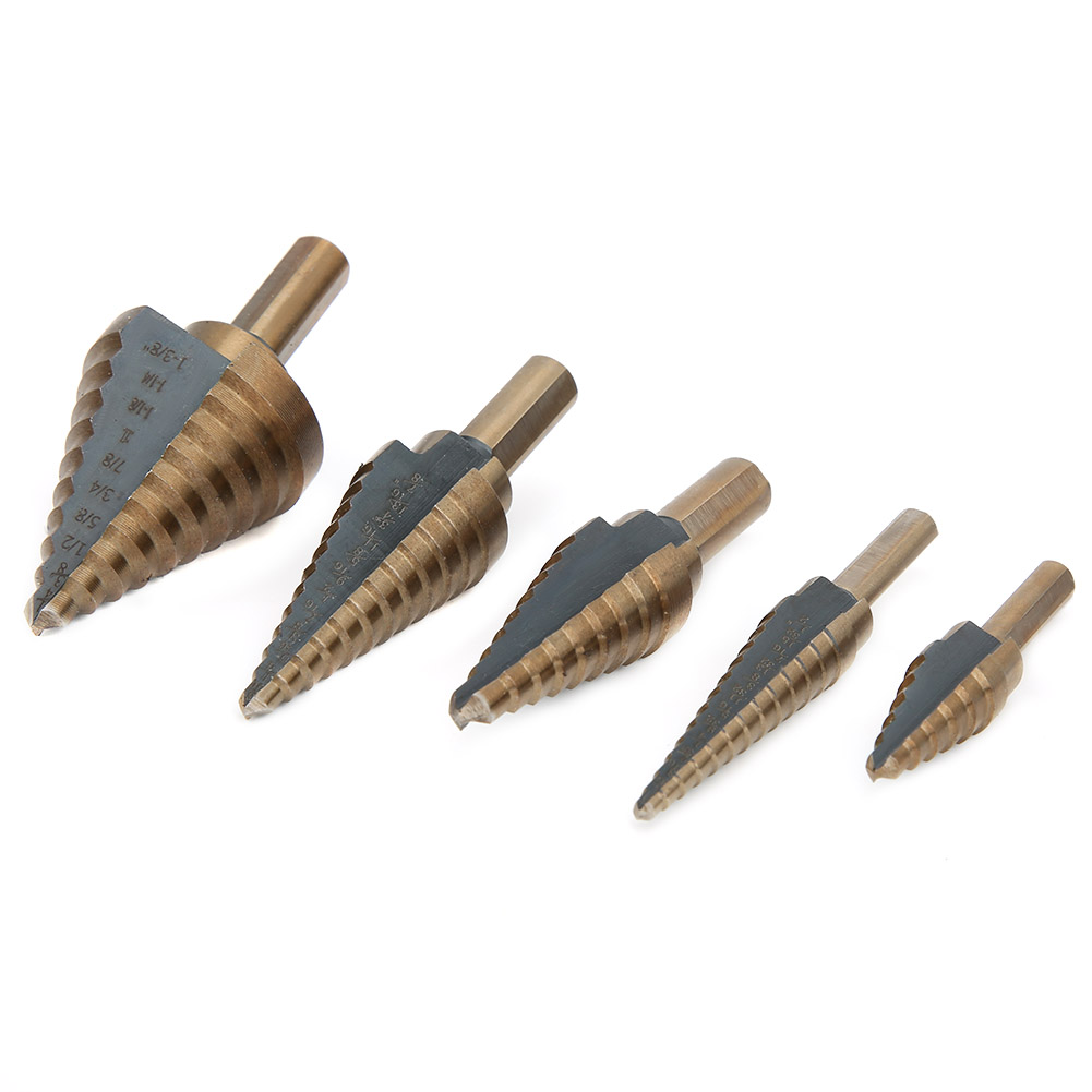 5-teiliges Set Hss-kegelstufenbohrer Für Metall Mit Koffer