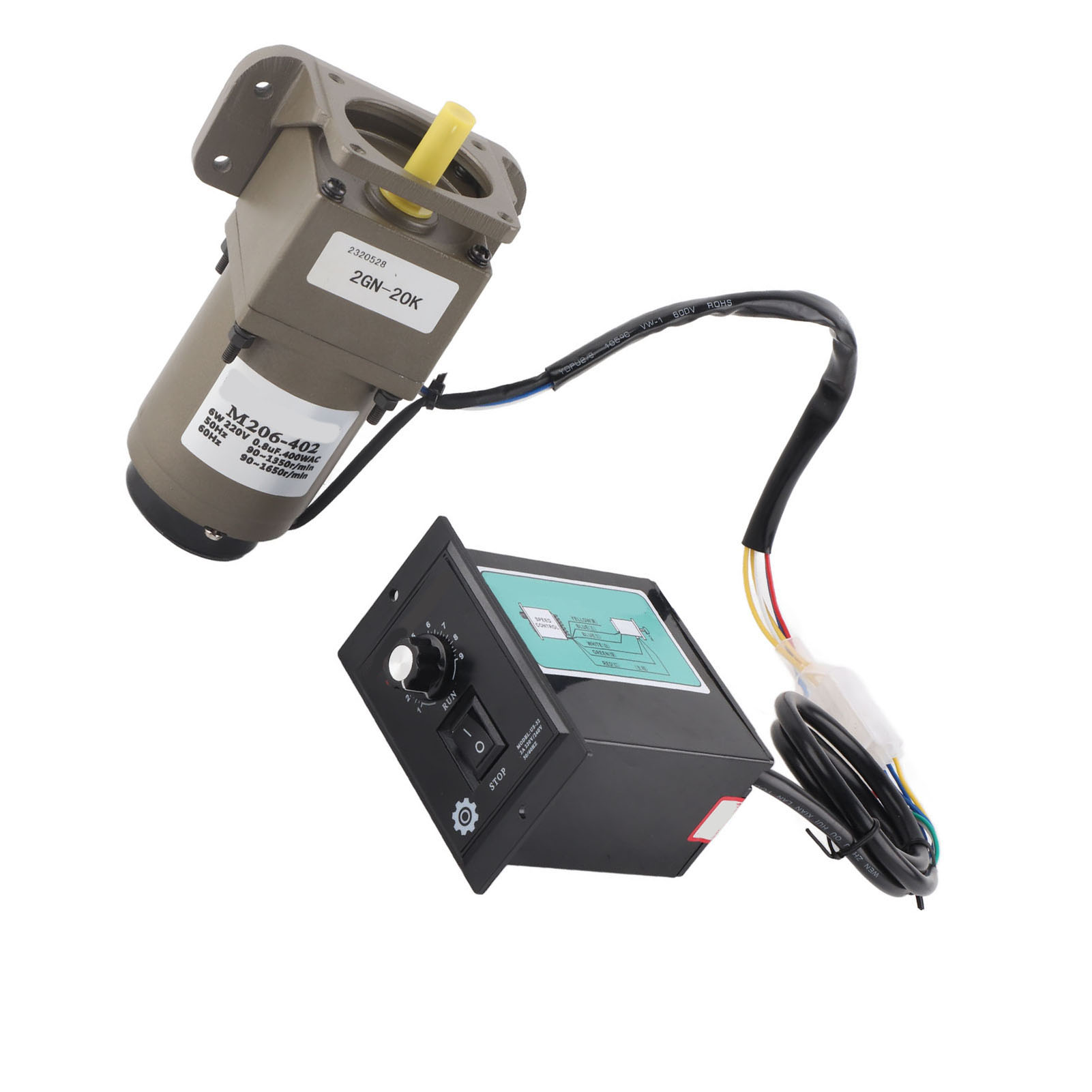 Wechselstrom 220v 6w Einphasen-asynchron-getriebemotor, Einstellbare Untersetzung (20k)