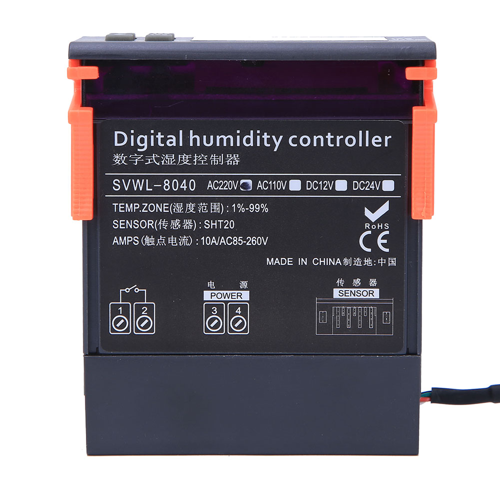 Digitaler 220-v-luftfeuchteregler, Messbereich 1 %–99 % Rf, Sensortyp Hm40