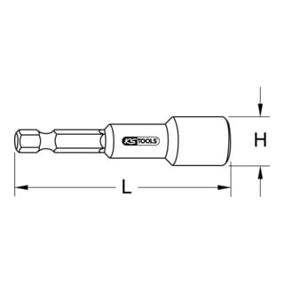 1/4' Einschraubwerkzeug, magnetisch, 8mm