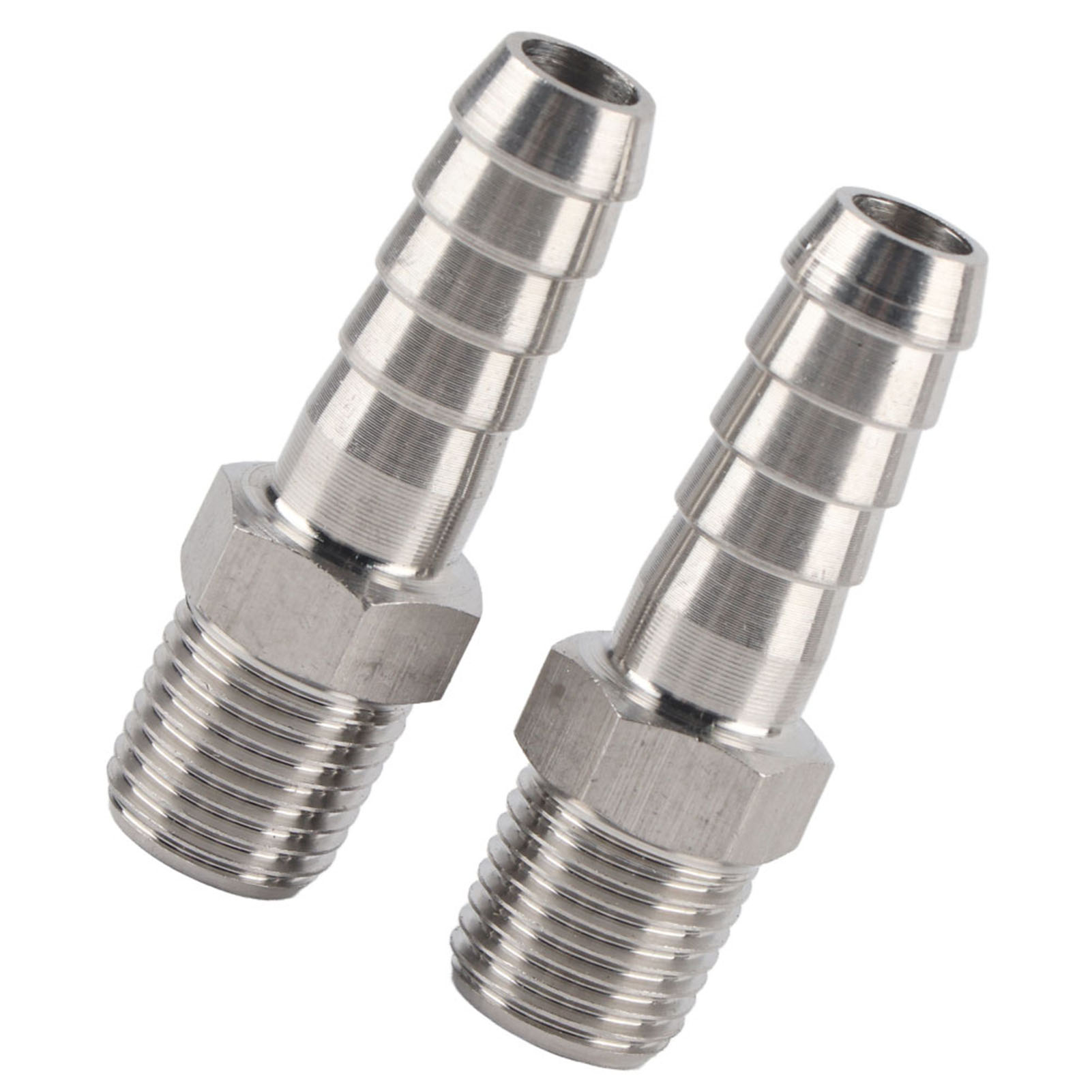2 Stück 1/4 Zoll Edelstahl Bspt Außengewinde-verbinder Schnellkupplungs-rohrverbinder (bspt 1/4-10 Mm)