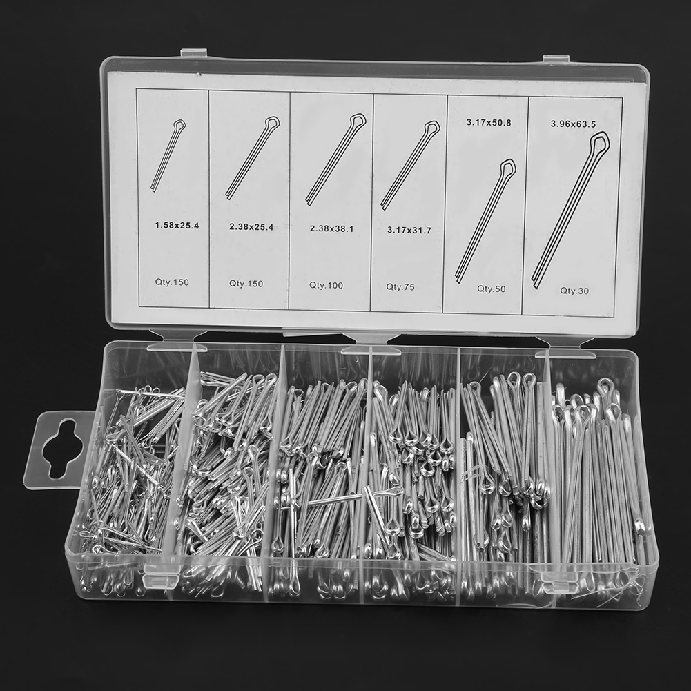 555-teiliges Set Splint-befestigungsclips Für Mechanische Anhängerkupplungen Und Traktoren Mit Koffer