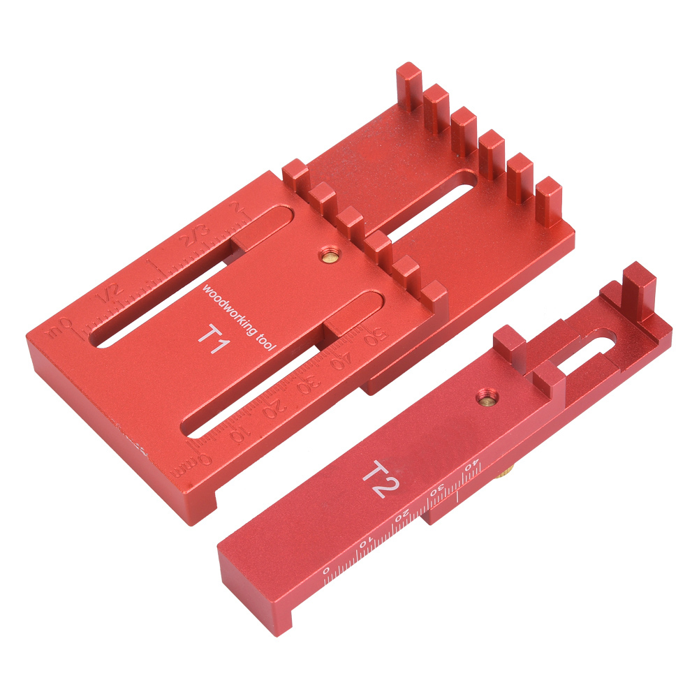 2 Stück Tiefenmesslineal Aus Aluminiumlegierung Und Messing, Holzbearbeitungs-messwerkzeug T1+t2(t1+t2 )
