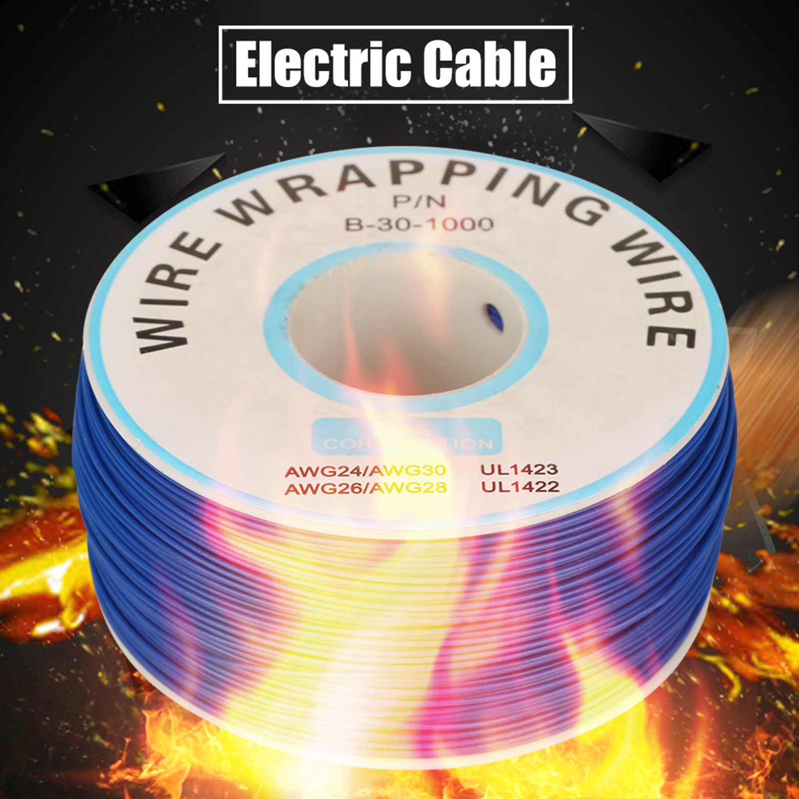 1 Rolle Drahtwicklung Einzelader Aus Kupferdraht 30awg Kabel 0,25 Mm Kerndurchmesser (blau)