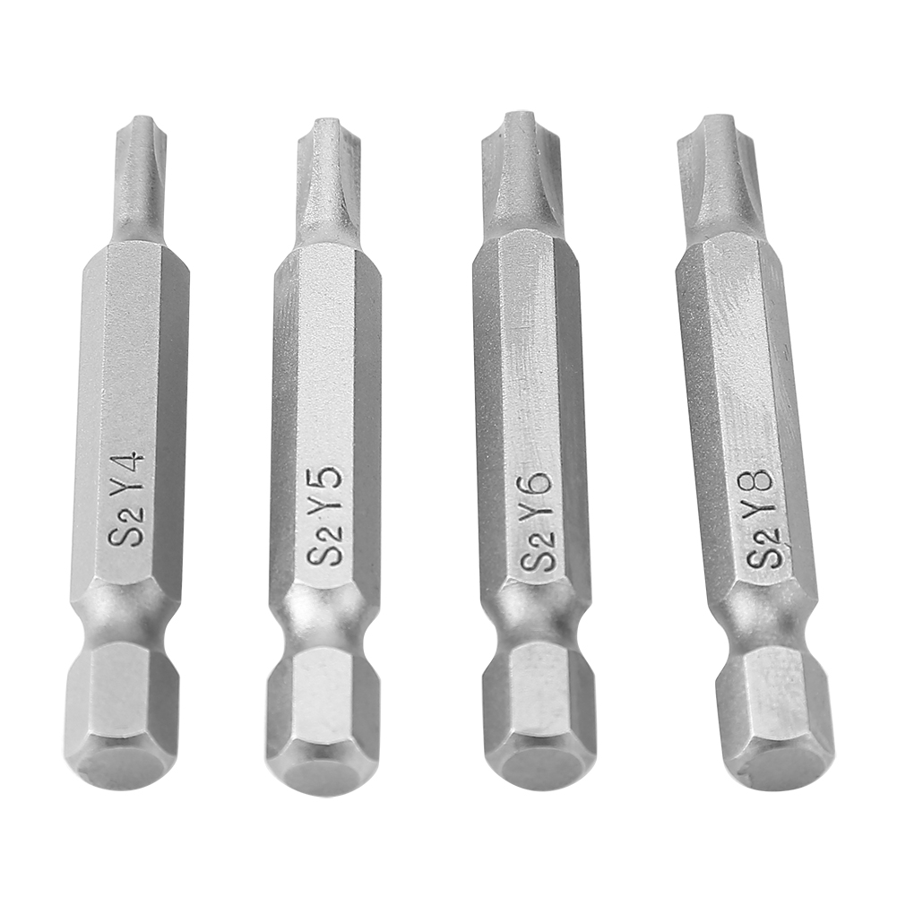 4-teiliges Set Dreieckiger, Y-förmiger Magnetischer Schraubendreher Mit 1/4-zoll-sechskantschaft