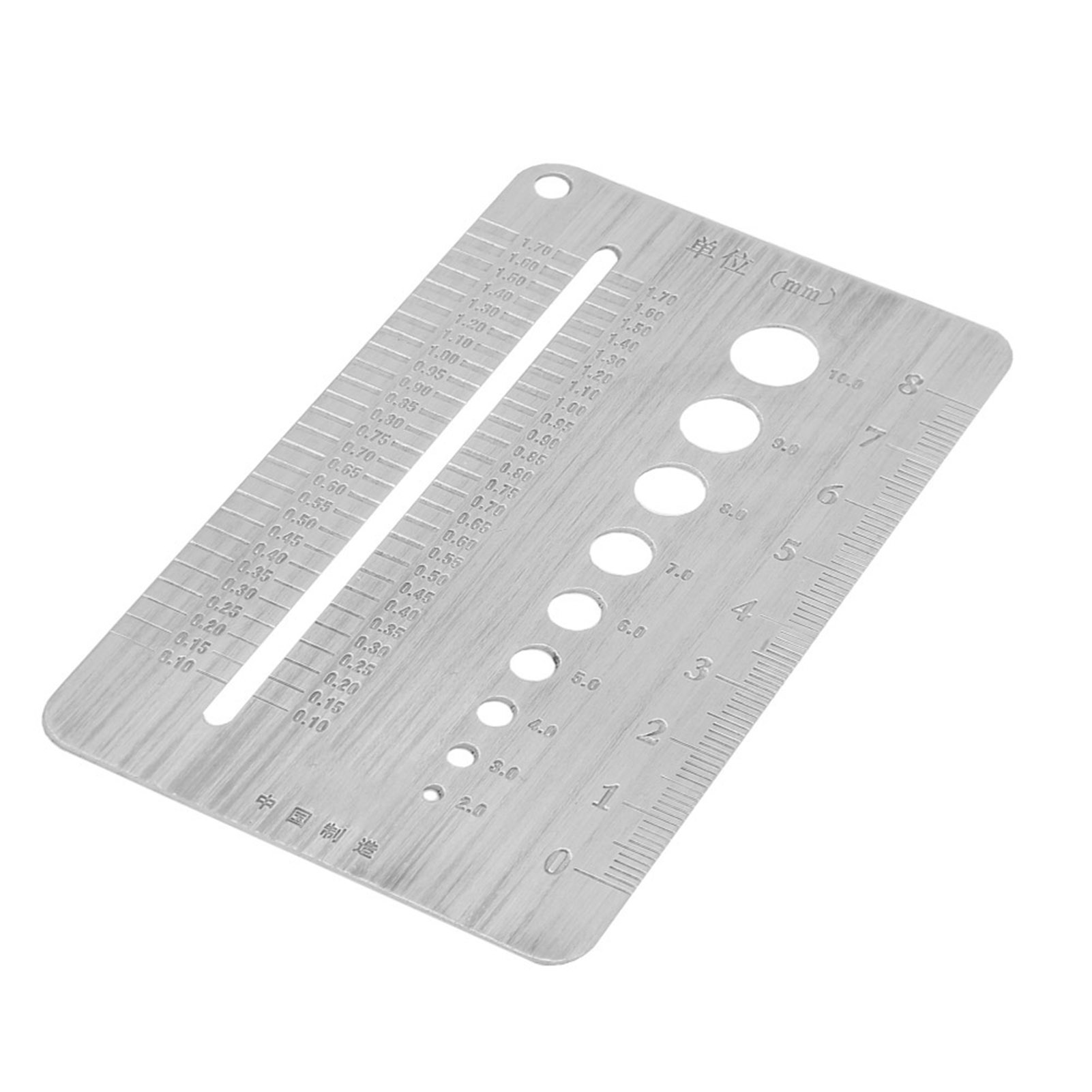2-10 Mm Edelstahl-schraubenlehre Plattenbolzen-durchmesser-messlineal