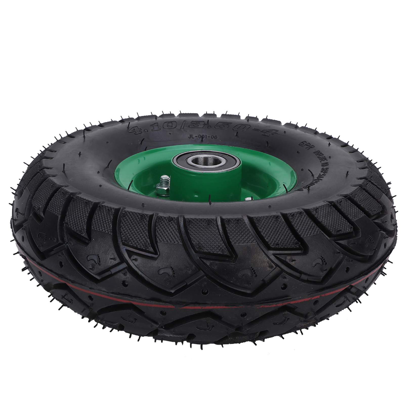 10,5 Zoll 4.10/3.50-4 Eingebautes 6204-2rs Kugellager Gummi Luftreifen Für Werkzeugwagen Rad