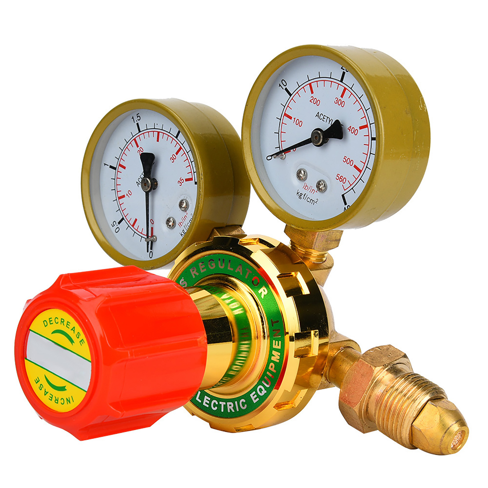 Wx Yqe /60 Acetylen-manometer Gasdruckminderer Für Acetylen Für Gasbrenner-schweiß- Und Schneidsets G5/8 Cga580
