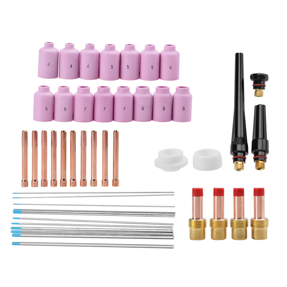 46-teiliges Set Verbrauchsmaterialien Und Zubehör Für Wp-17/18/26-wig-schweißbrenner