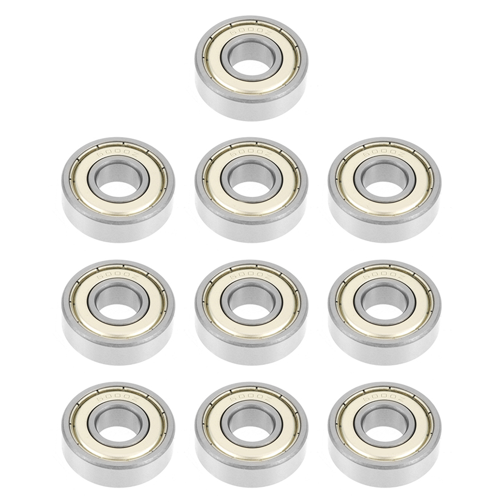 10 Stück 6000zz Metallgekapselte Rillenkugellager Aus Stahl 10x26x8 Mm