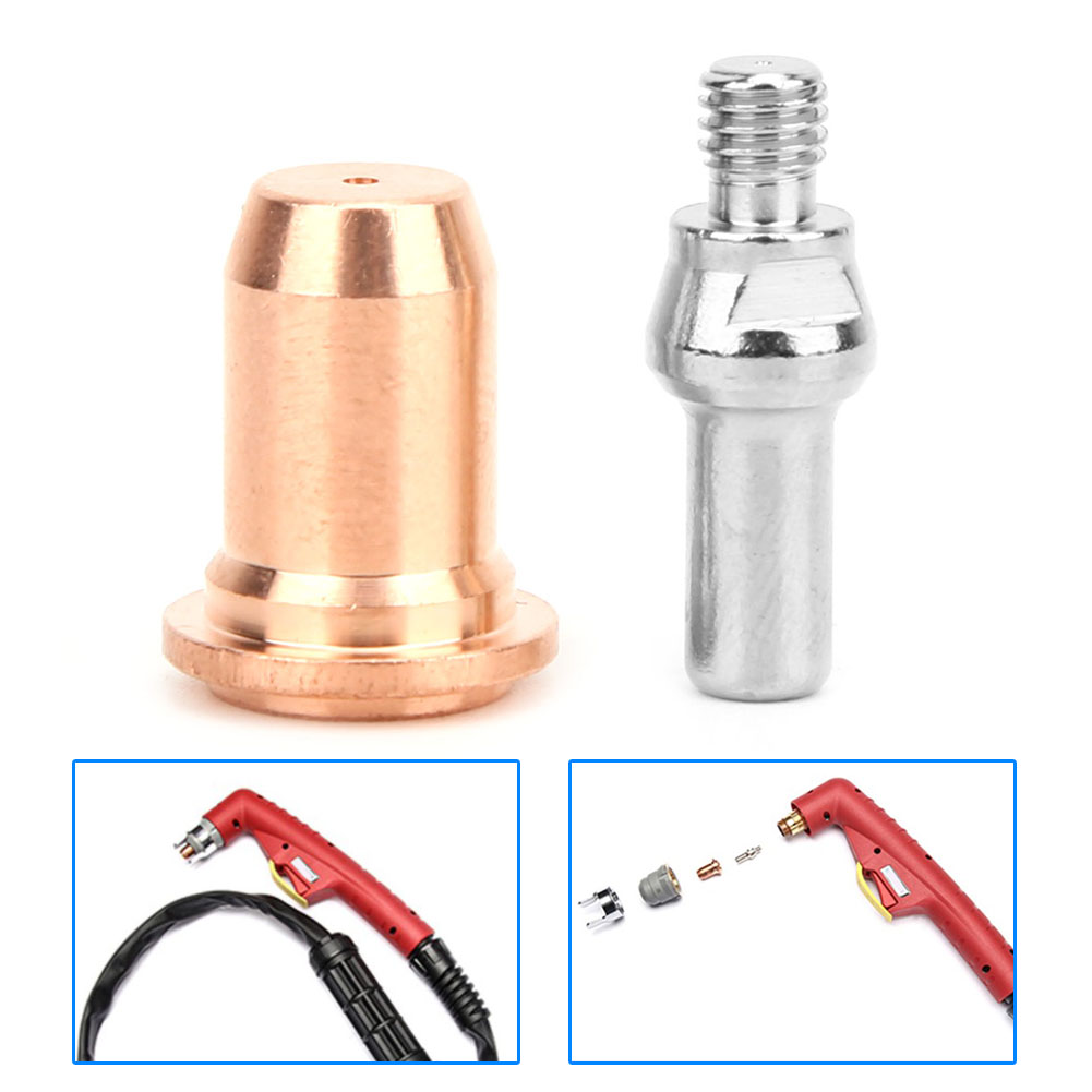 10 Stück Plasmaelektroden 52582 Und 10 Stück Düsenspitzen 51312 Set Für Pt60 Plasmabrenner