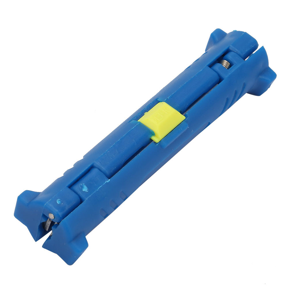 Multifunktionaler Elektrischer Koaxialkabel-abisolierstift, Rotierender Drahtabisolierer (blau)