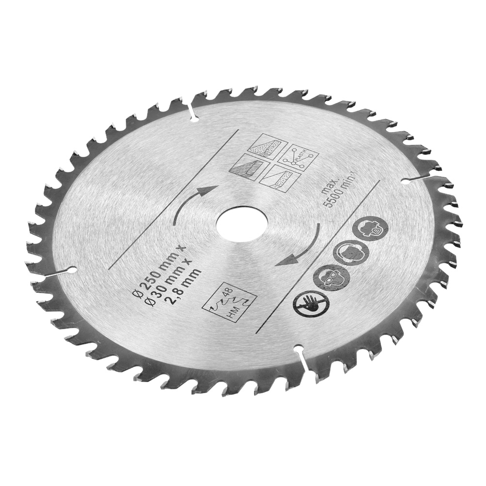 Kreissägeblatt 250 Mm 48t & 60t Tct Sägeblatt 30 Mm Bohrung