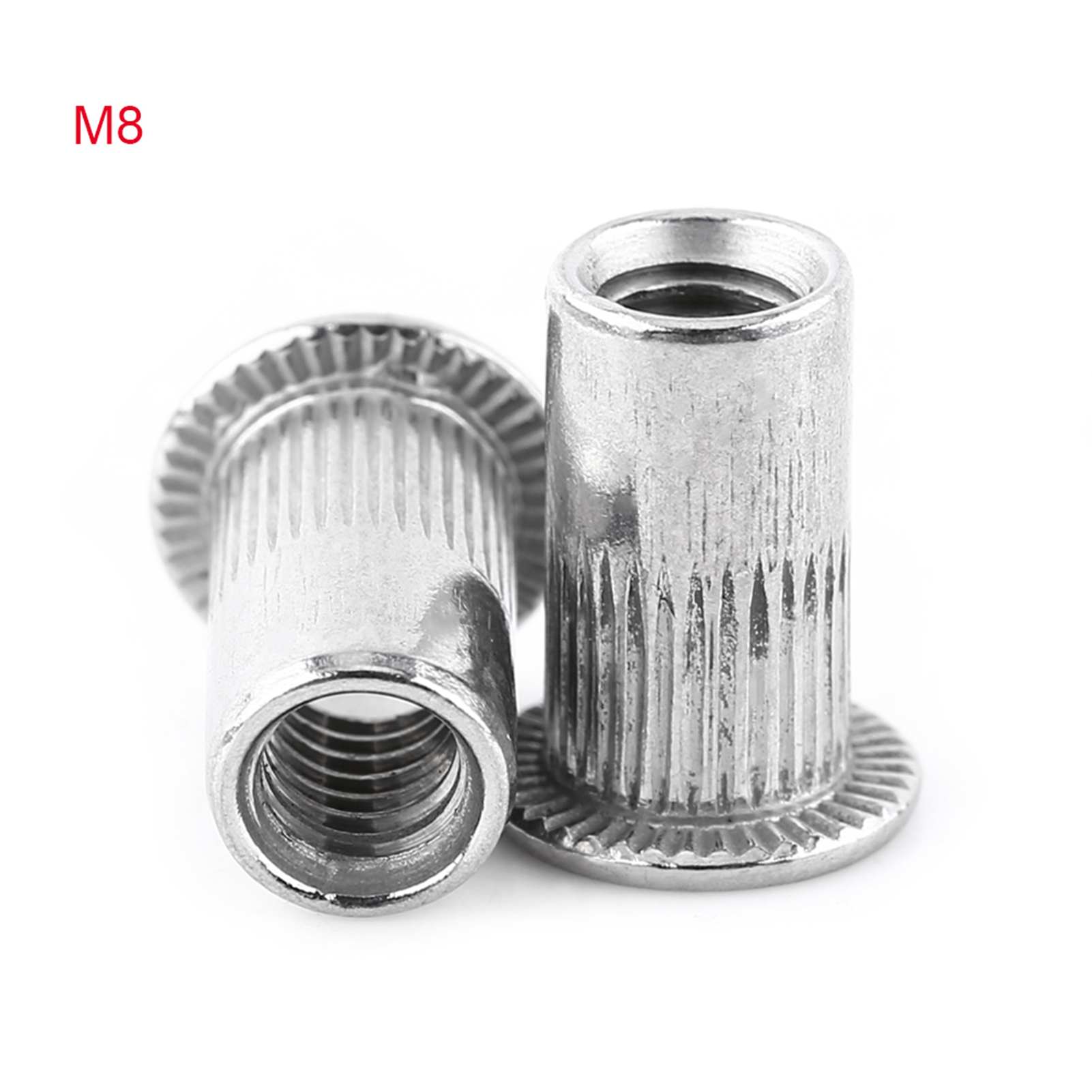 M3-m8 Flachkopf-blindnietmutter-einsatzmutter-schraube Edelstahl (m8)