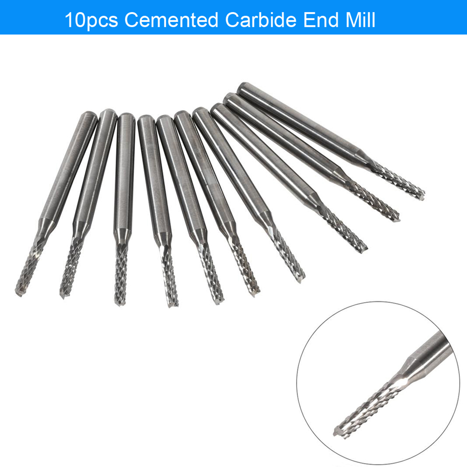 10 Stück 2 Mm Hartmetall-schaftfräser Gravier- Und Schnitzbohrer Smt/cnc/pcb-fräser