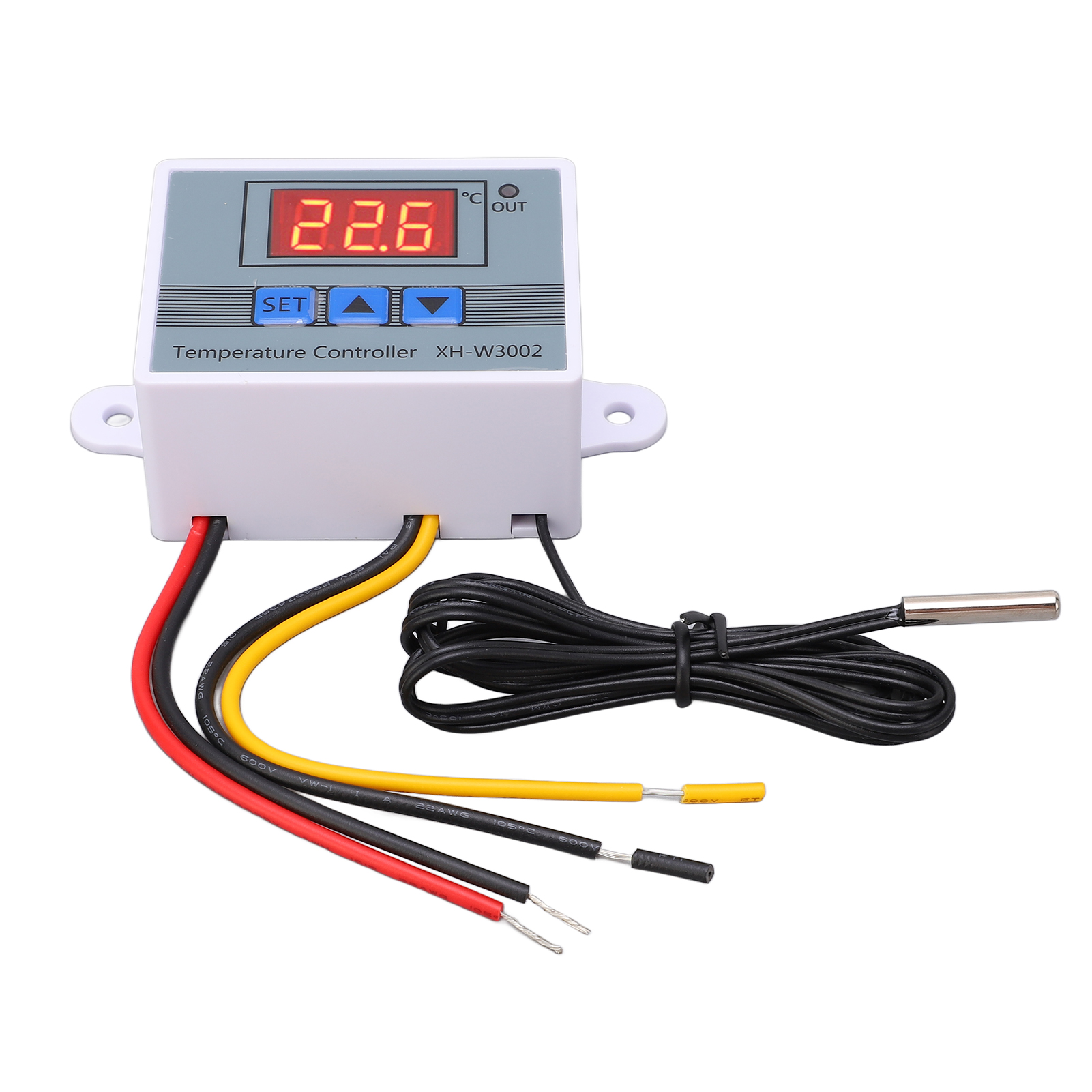 Digitaler Temperaturregler Mit Thermostat, Heiz- Und Kühlfunktion, Wasserdichter Sonde, 10 A, 24 V, 240 W