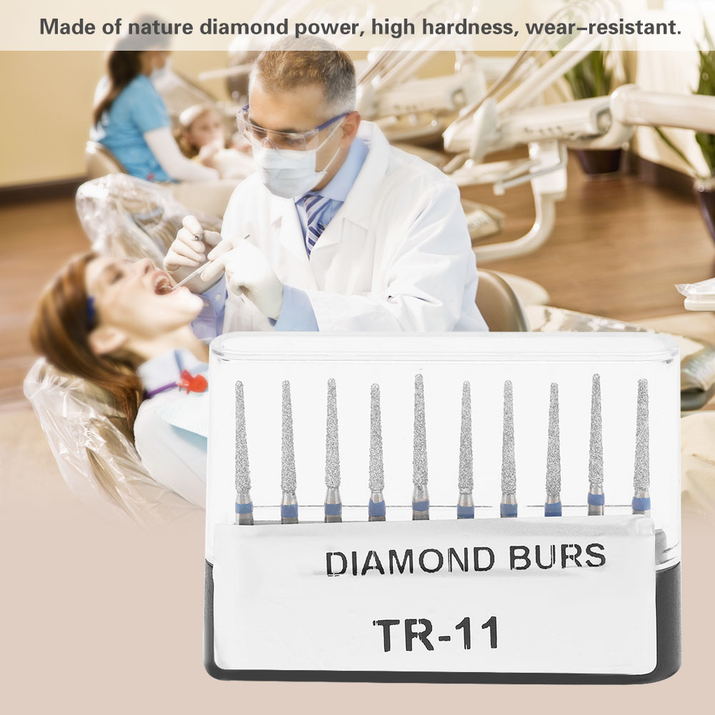 50-teiliges Set Fg 1,6 Mm Hochgeschwindigkeits-diamantbohrer Für Zahnärzte