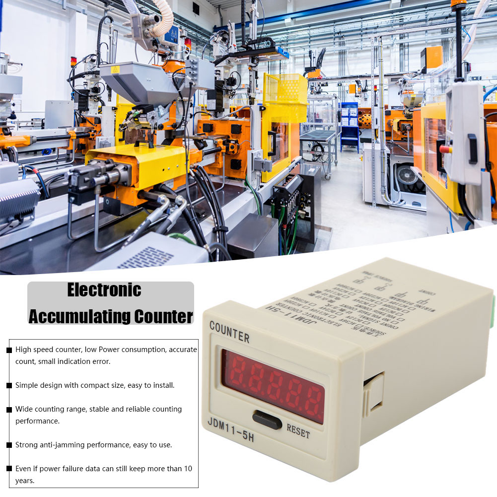 Jdm11-5h Elektronischer 5-stelliger Akkumulatorzähler, 12 V Dc