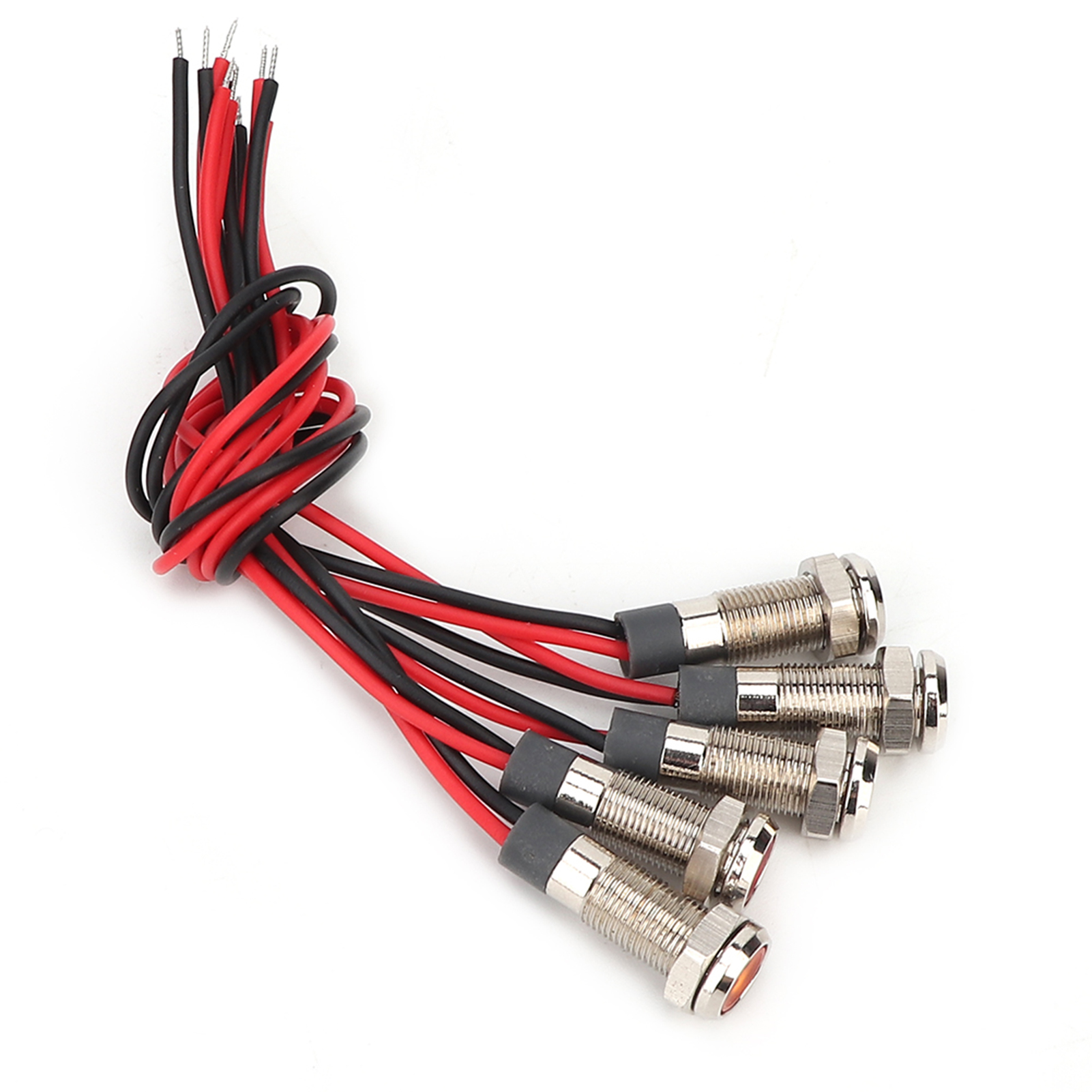 5 Stück Led-lampe Ip66 6mm Led Wasserdichte Metall-warnleuchte Mit Kabel 1no (ac220v)