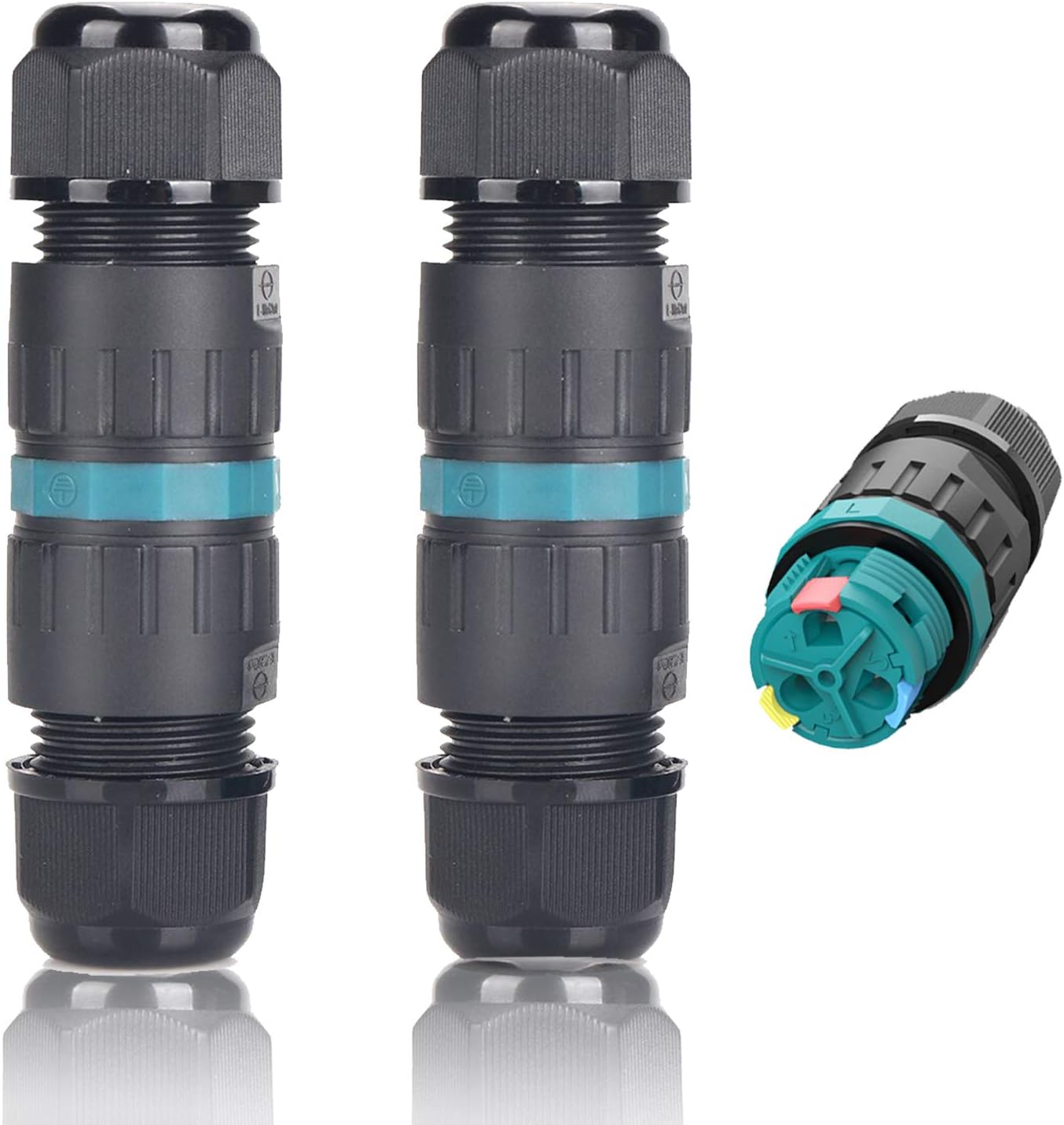 Set Mit 2 Wasserdichten Ip68-kabelverbindern Ø4 Mm–ø12 Mm, Tüv-zertifiziert