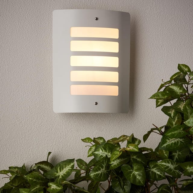 BRILLIANT Lampe Todd Außenwandleuchte weiß 1x A60, E27, 60W, geeignet für Normallampen (nicht enthalten) IP-Schutzart: 44 - spritzwassergeschützt