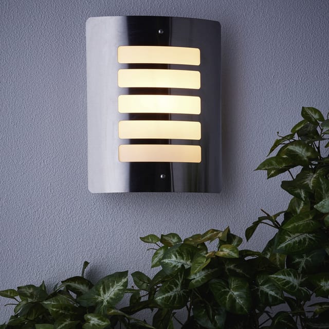 Brilliant - Außen-Wandleuchte Todd e 27 60 w edelstahl Außenleuchte Wandleuchte