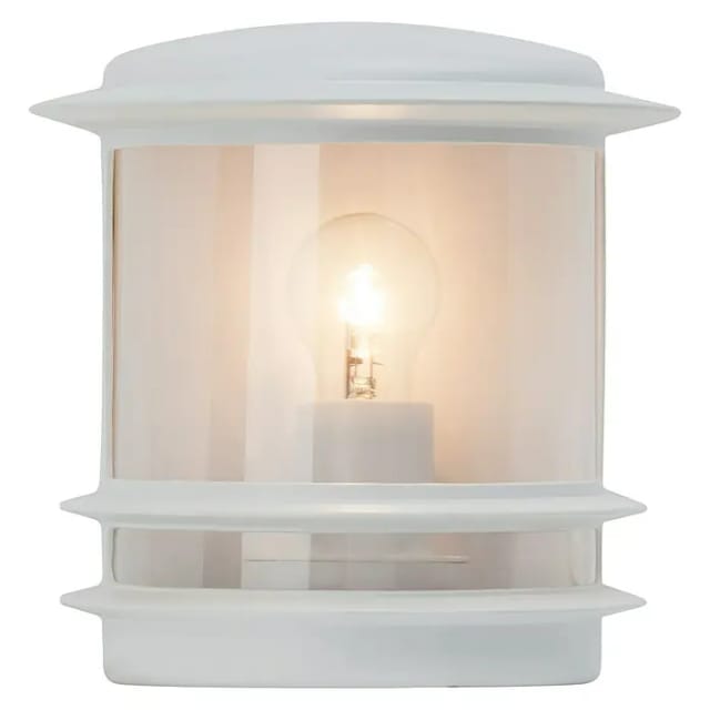 Lampe Hollywood Außenwandleuchte weiß 1x A60, E27, 60W, geeignet für Normallampen (nicht enthalten) IP-Schutzart: 44 - spritzwassergeschützt