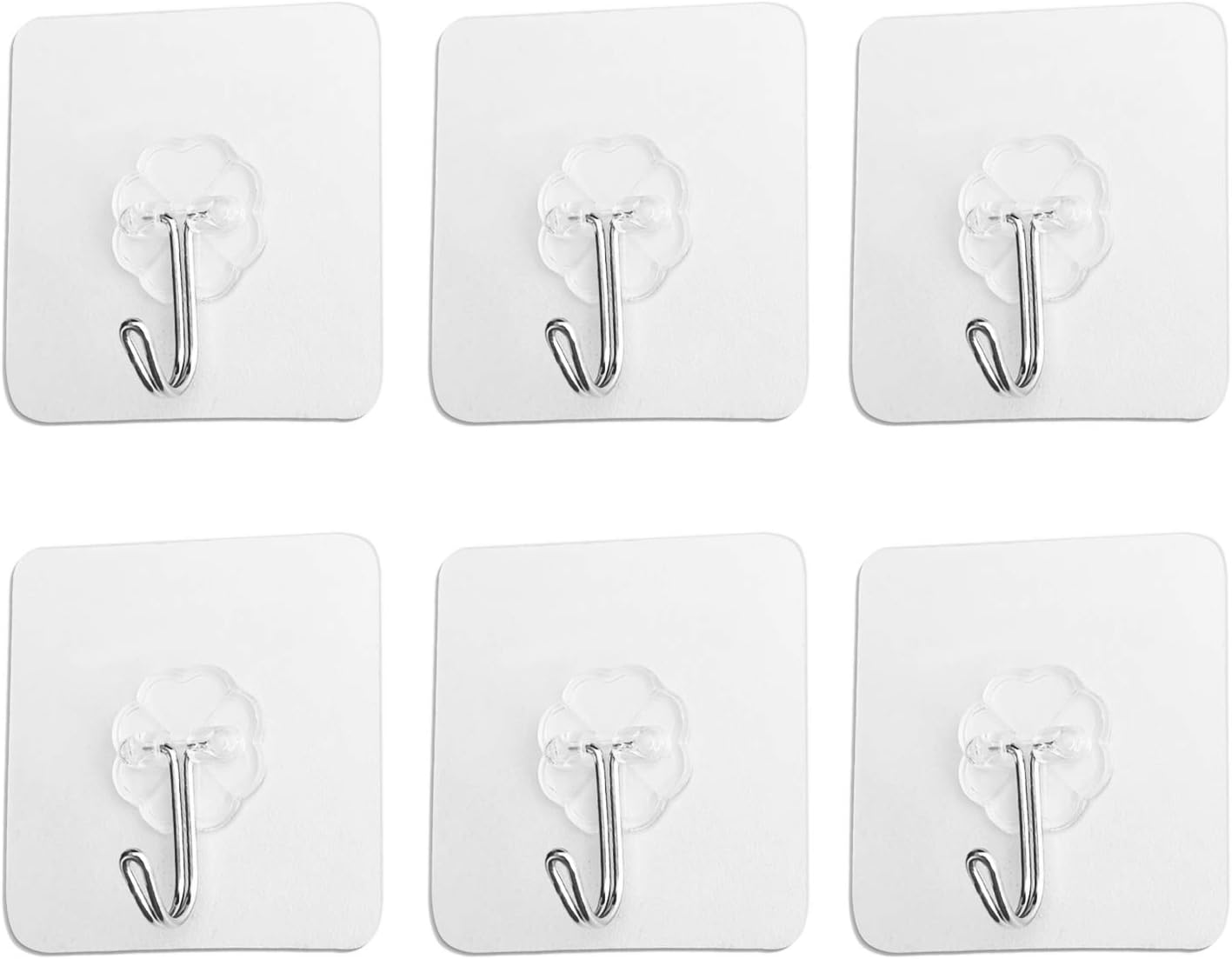 Selbstklebende Wandhaken (70 Mm), Nagelfrei, Wasserfest, Für Mäntel, Schals, Handtücher, Taschen Und Schlüssel, Badezimmer, Küche, Büro