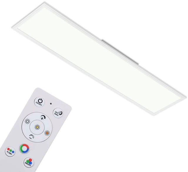 Led Panel Dimmbar Fernbedienung Nachtlicht cct 42W weiß Metall Briloner