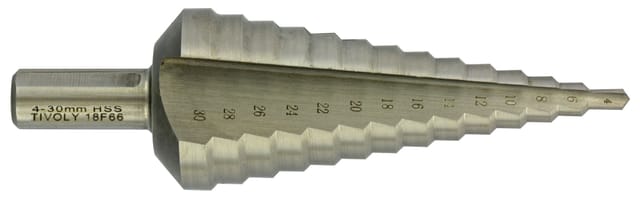 Bohren Abgestufter konischer HSS-Bohrer mit geraden Spannuten t-linie ø 430 (Blister) - Tivoly