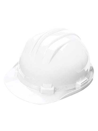 Bauhelm aus Polyethylen - Weiß - CAS5RSW - Singer
