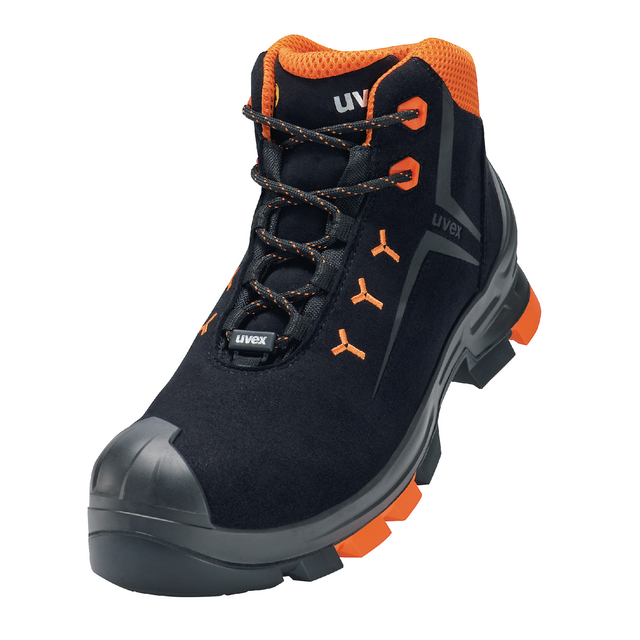Uvex - 2 6509243 esd Sicherheitsstiefel S3 Schuhgröße (eu): 43 Schwarz, Orange 1 Paar