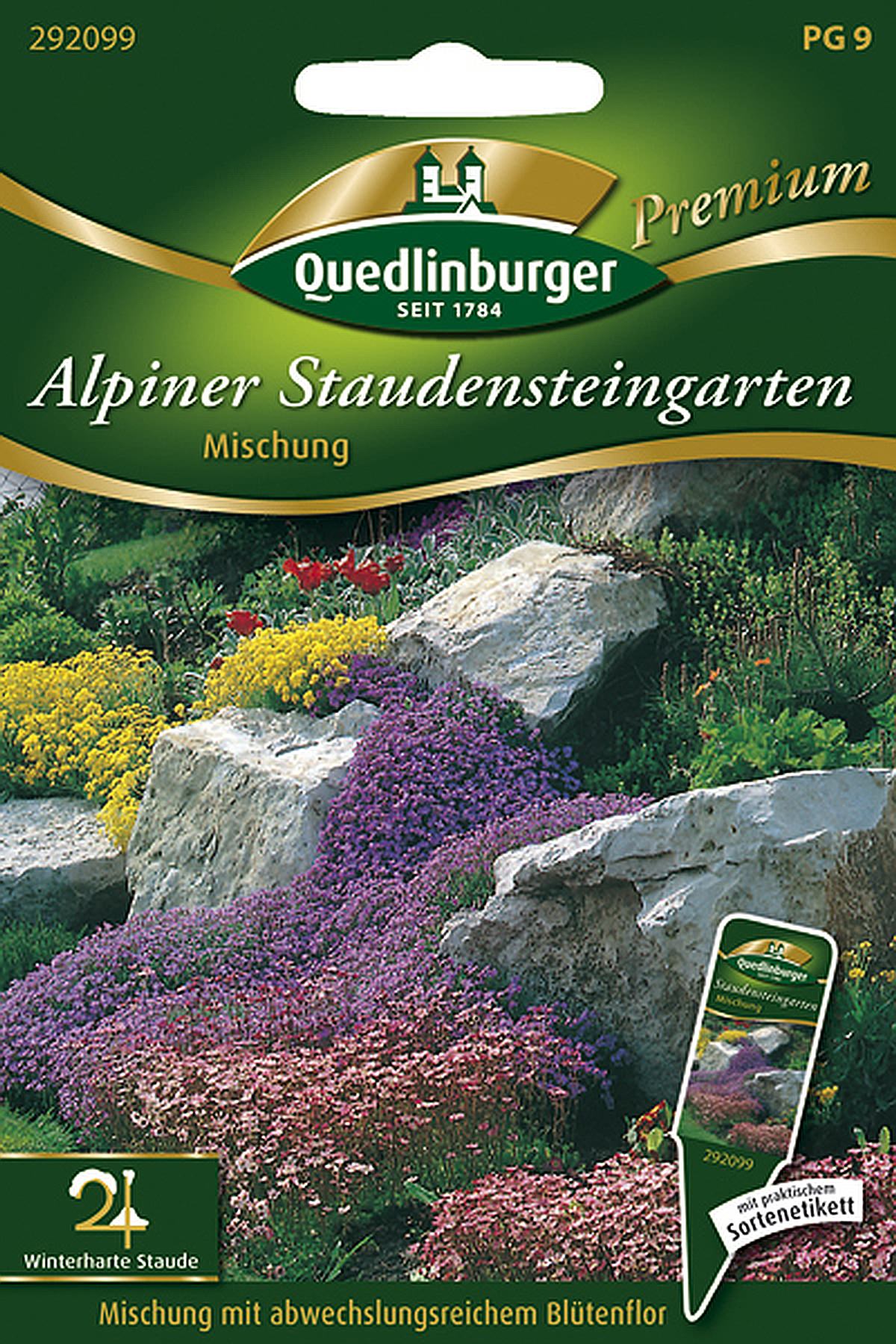 Quedlinburger Saatgut - Quedlinburger Alpiner Staudensteingarten - Premium Blumensamen