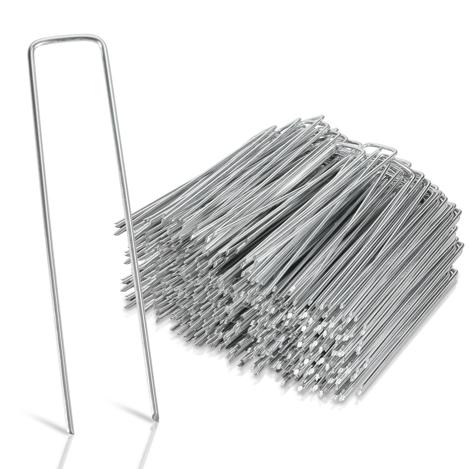 Randaco 500x Erdanker 15cm Verzinkt Bodenanker Gartenvlies Zeltheringe Garten Zeltanker