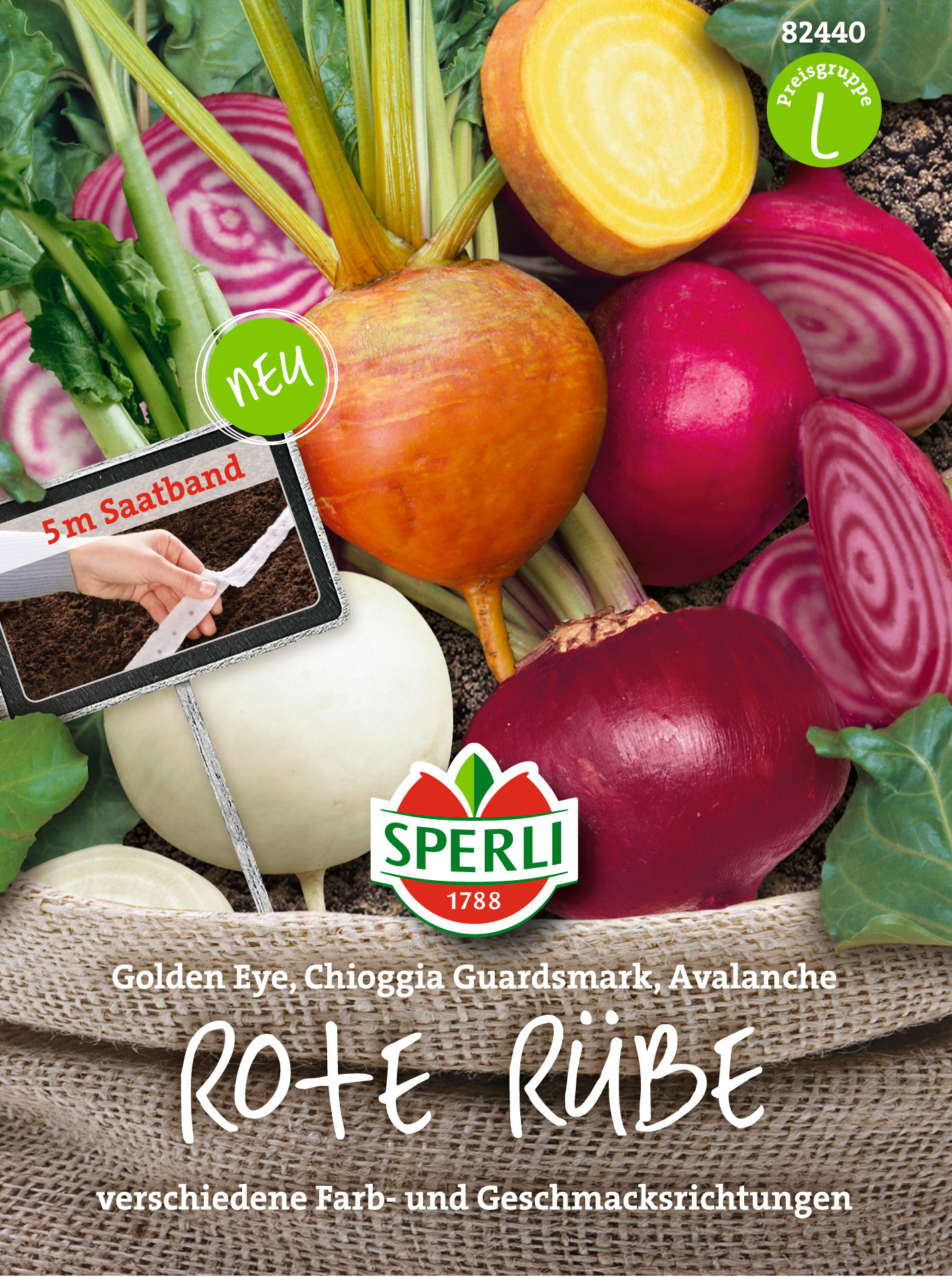 Gemüsesamen, Rote Rübe 'golden Eye','chioggia Guardsmark' & 'avalanche'