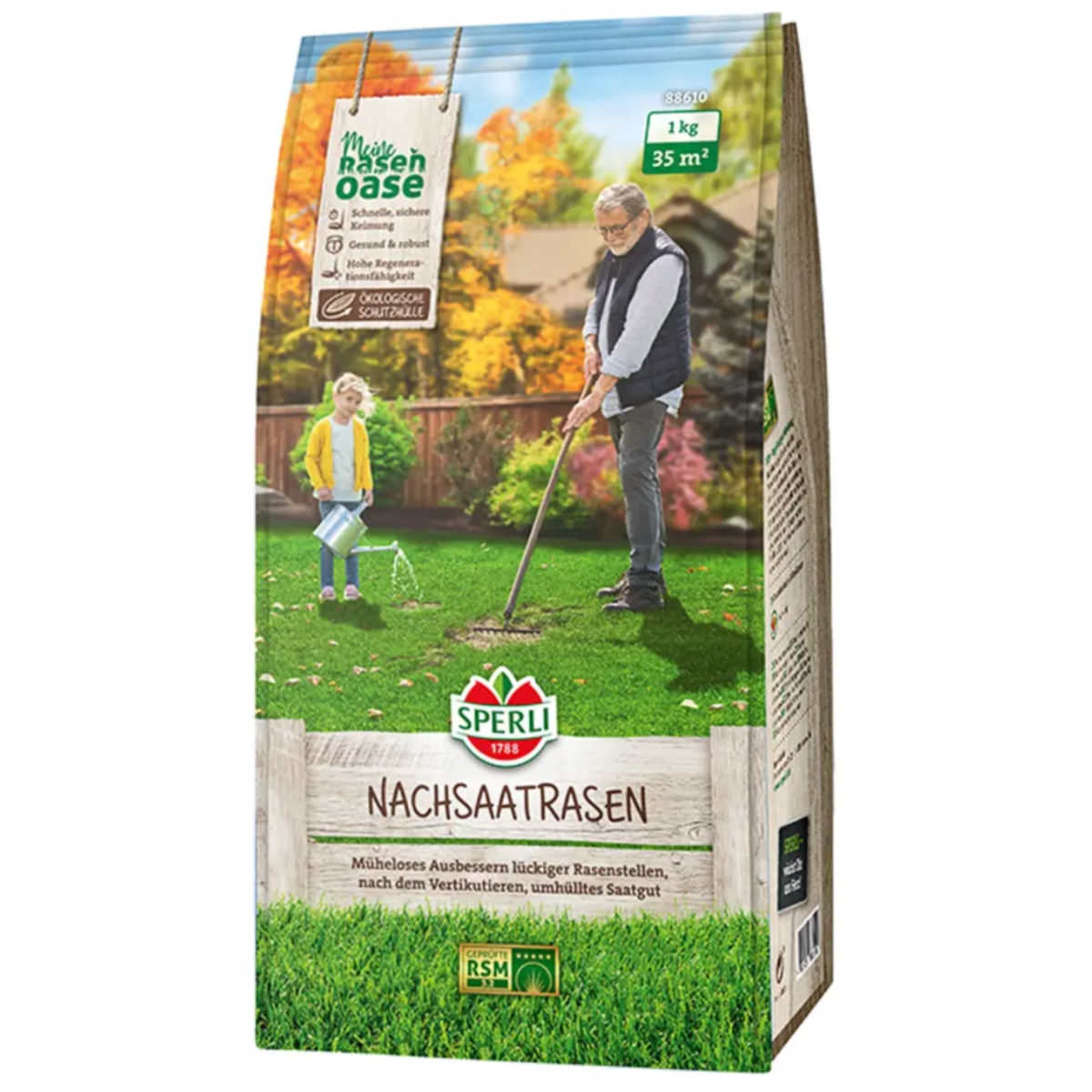 Sperli Nachsaat Rasensamen Rsm 3.2 - 1 Kg Für Ca. 35 M²