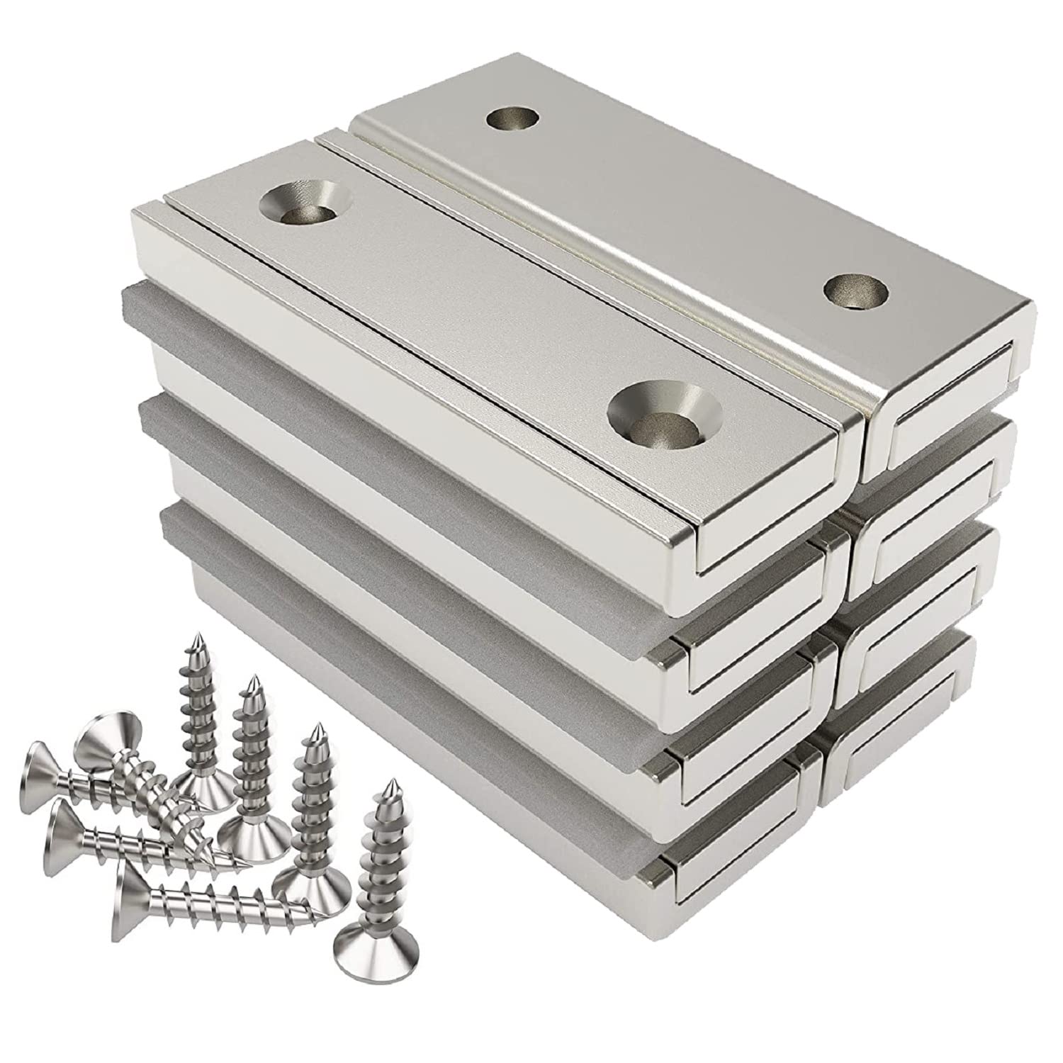 8 Rechteckige Neodym-magnete, 20 Kg Stärke, 40 X 13,5 X 5 Mm